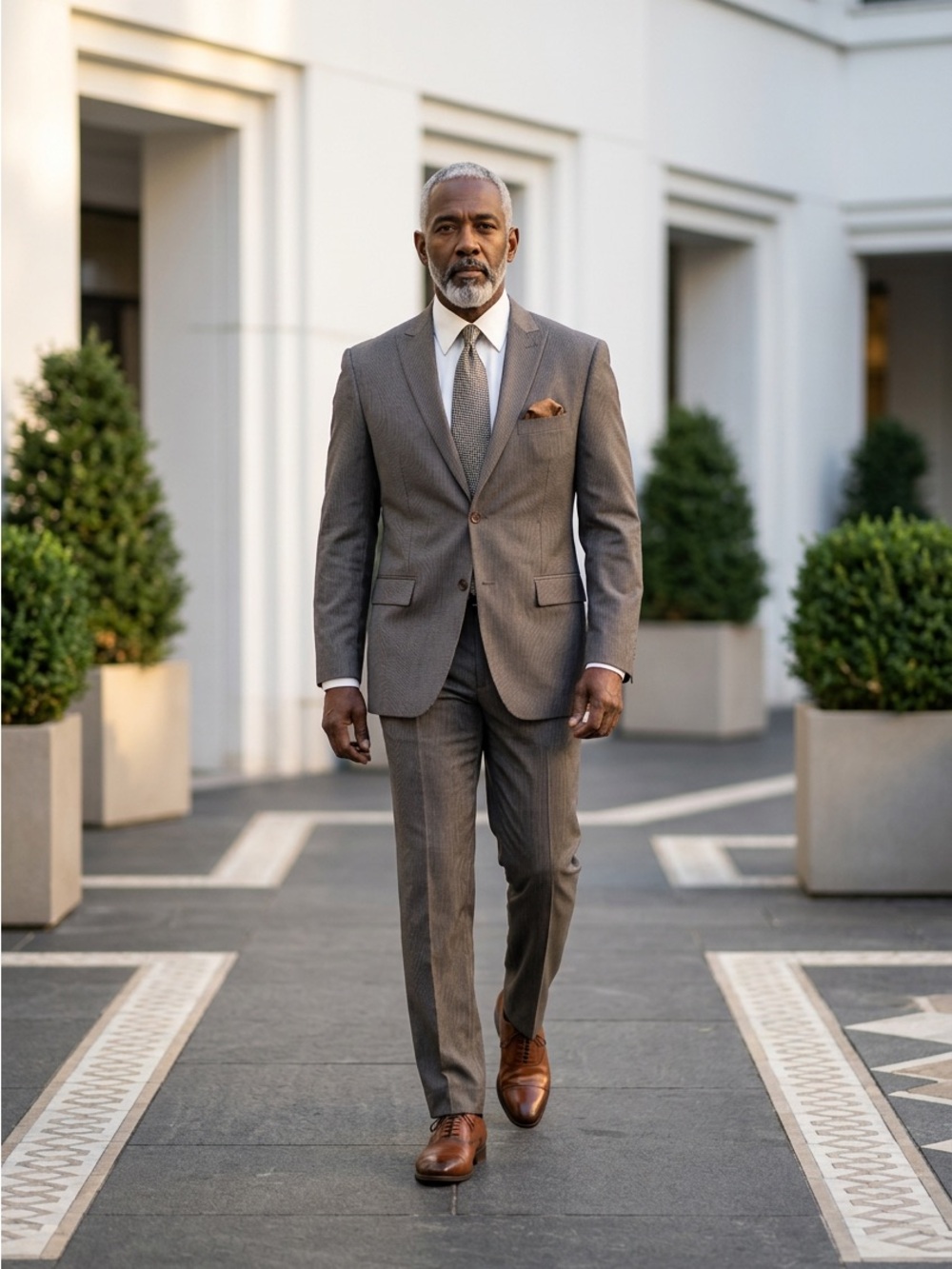 Men's Brown Two-Piece Suit European size with Notch Lapel importer fabrics☑️